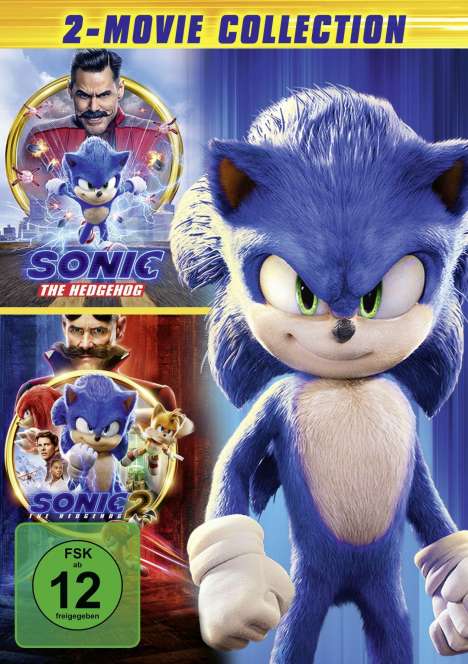 Sonic the Hedgehog 1 &amp; 2, 2 DVDs