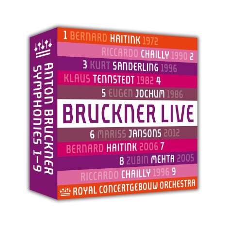 Anton Bruckner (1824-1896): Symphonien Nr.1-9 (Bruckner Live - Royal Concertgebouw Orchestra), 9 CDs