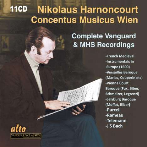 Nikolaus Harnoncourt &amp; Concentus Musicus Wien - Complete Vanguard &amp; MHS Recordings, 11 CDs