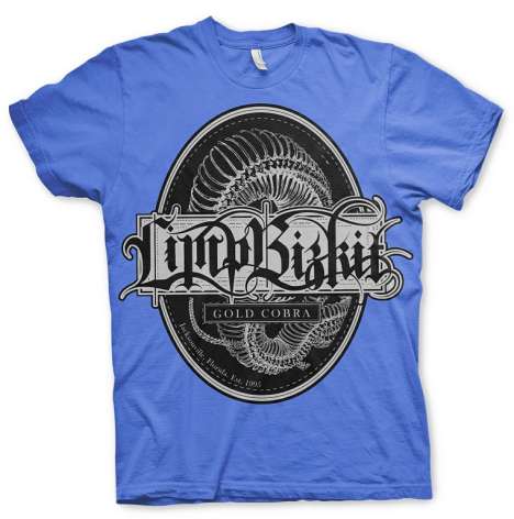 Limp Bizkit: Gold Cobra Crest Blue (Gr.S), T-Shirt