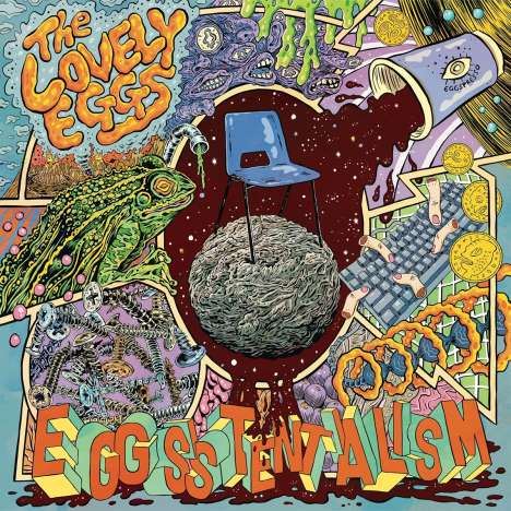 The Lovely Eggs: Eggsistentialism (Limited Indie Edition) (Transparent Blue w/ Coffee Splatter Vinyl), LP