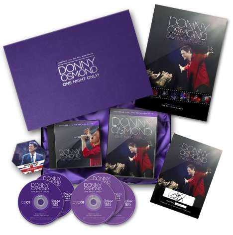 Donny Osmond: One Night Only (Limited Numbered Edition), 2 CDs und 3 DVDs