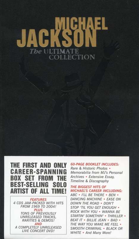 Michael Jackson (1958-2009): The Ultimate Collection (4CD + DVD), 4 CDs und 1 DVD