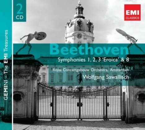 Ludwig van Beethoven (1770-1827): Symphonien Nr.1-3,8, 2 CDs