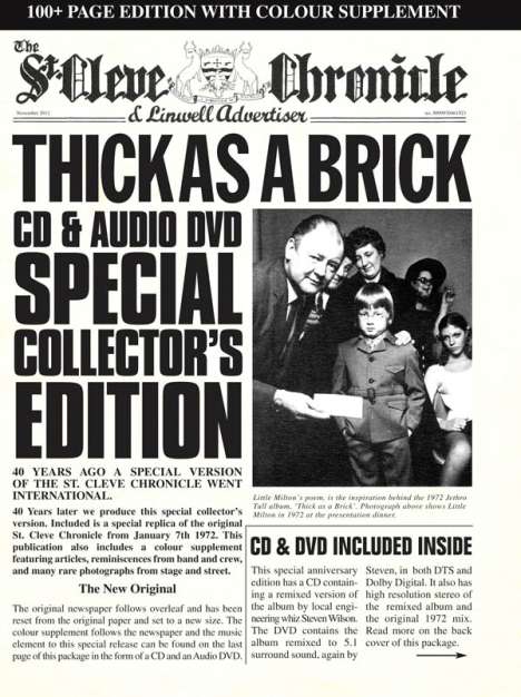 Jethro Tull: Thick As A Brick (40th Anniversary Special Edition) (CD + DVD-Audio), 1 CD und 1 DVD-Audio