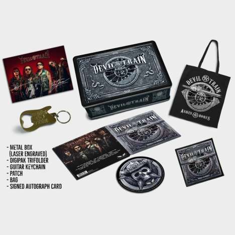 Devil's Train: Ashes &amp; Bones (Limited Edition), 1 CD und 1 Merchandise