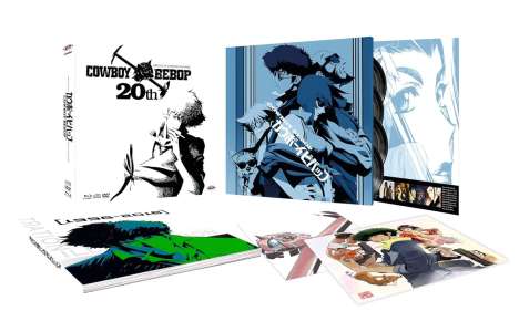 Cowboy Bebop (20th Anniversary Komplettbox) (White Vinyl) (Blu-ray &amp; DVD), 4 Blu-ray Discs, 9 DVDs und 3 CDs