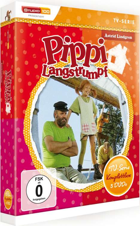Pippi Langstrumpf (Komplette TV-Serie), 5 DVDs