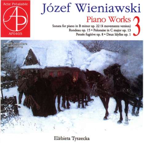 Josef Wieniawski (1837-1912): Klavierwerke Vol.3, CD