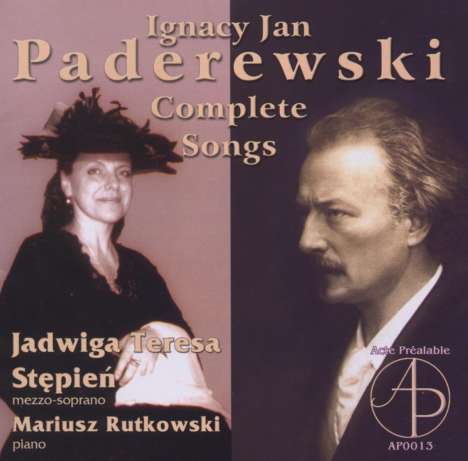 Ignaz Paderewski (1860-1941): Sämtliche Lieder, CD