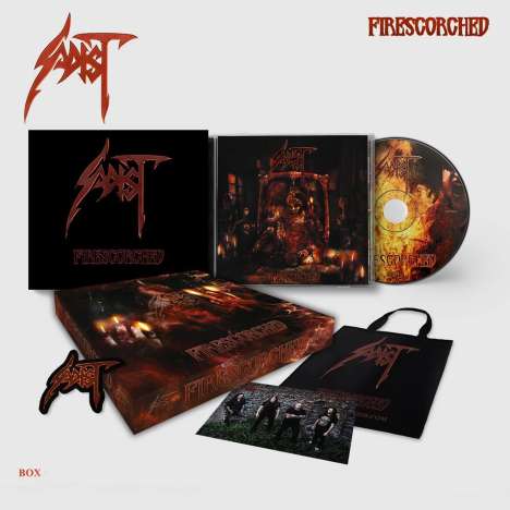 Sadist: Firescorched (Deluxe Edition), 1 CD und 1 Merchandise