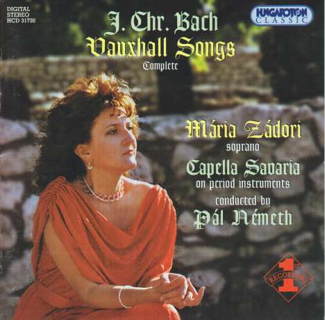 Johann Christian Bach (1735-1782): Vauxhall Songs, CD