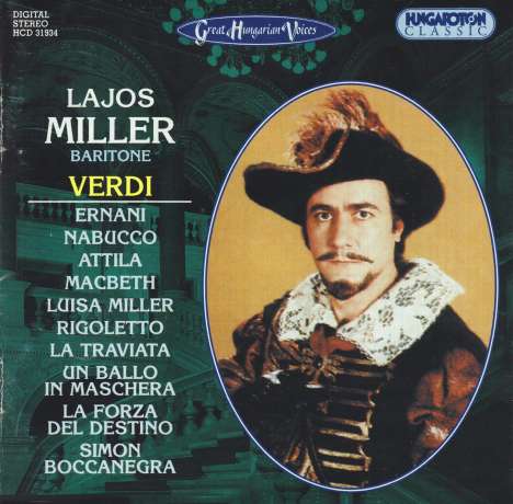 Lajos Miller singt Verdi-Arien, CD