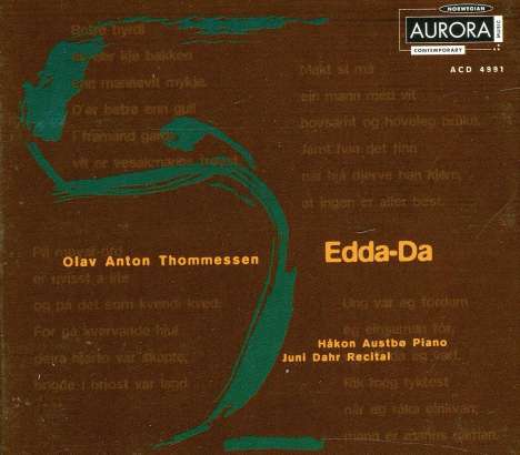 Olav Anton Thommessen (geb. 1946): Edda-Da, CD