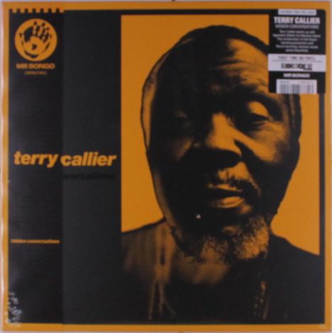 „Terry Callier“, „What Color Is Love“, „Label: Mr Bongo“. Schwarz-gelbes Cover mit einem Porträt des Mannes.