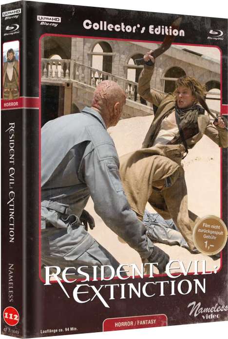 Resident Evil: Extinction (Ultra HD Blu-ray &amp; Blu-ray im Mediabook), 1 Ultra HD Blu-ray und 1 Blu-ray Disc