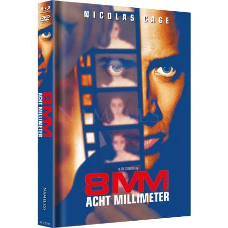 8 MM - Acht Millimeter (Blu-ray &amp; DVD im wattierten Mediabook), 1 Blu-ray Disc und 1 DVD