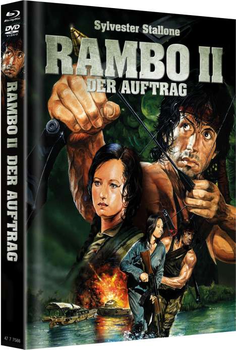 Rambo II - Der Auftrag (Blu-ray &amp; DVD im Mediabook), 1 Blu-ray Disc und 1 DVD