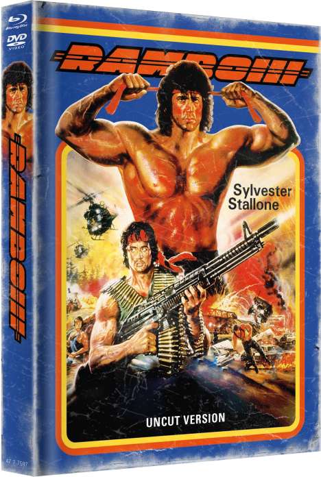 Rambo III (Blu-ray &amp; DVD im Mediabook), 1 Blu-ray Disc und 1 DVD