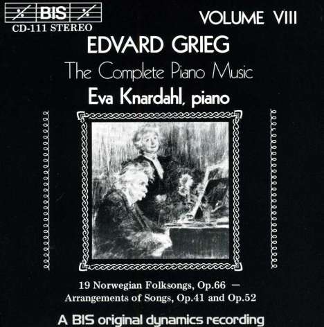 Edvard Grieg (1843-1907): Klavierwerke Vol.8, CD