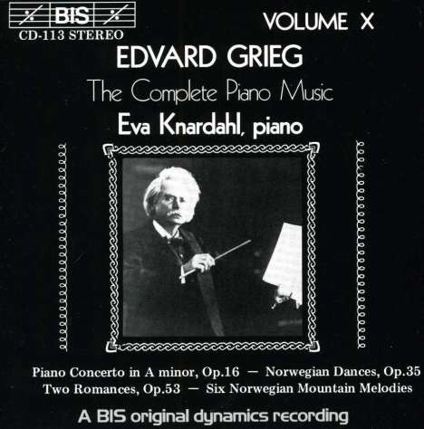 Edvard Grieg (1843-1907): Klavierwerke Vol.10, CD