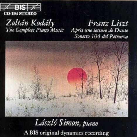 Zoltan Kodaly (1882-1967): Klavierwerke, CD