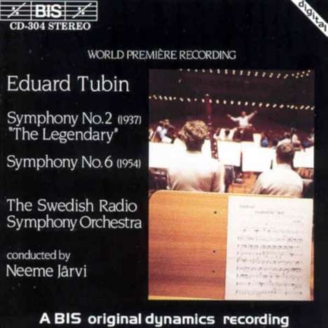 Eduard Tubin (1905-1982): Symphonien Nr.2 &amp; 6, CD