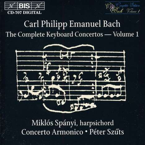 Carl Philipp Emanuel Bach (1714-1788): Sämtliche Cembalokonzerte Vol.1, CD