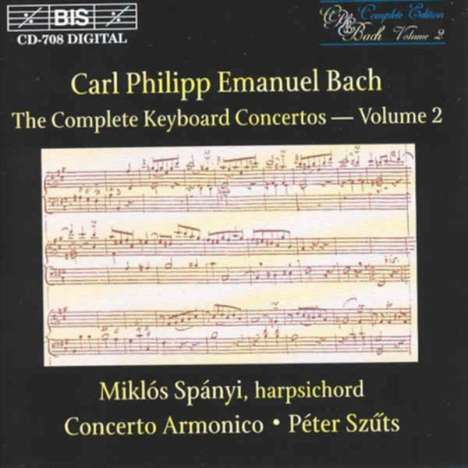 Carl Philipp Emanuel Bach (1714-1788): Sämtliche Cembalokonzerte Vol.2, CD