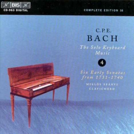 Carl Philipp Emanuel Bach (1714-1788): Cembalosonaten Wq.62 Nr.1 &amp; 2;Wq.65 Nr.1,6,10,11, CD