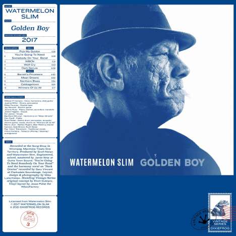 Watermelon Slim: Golden Boy (Transparent Blue Vinyl), LP