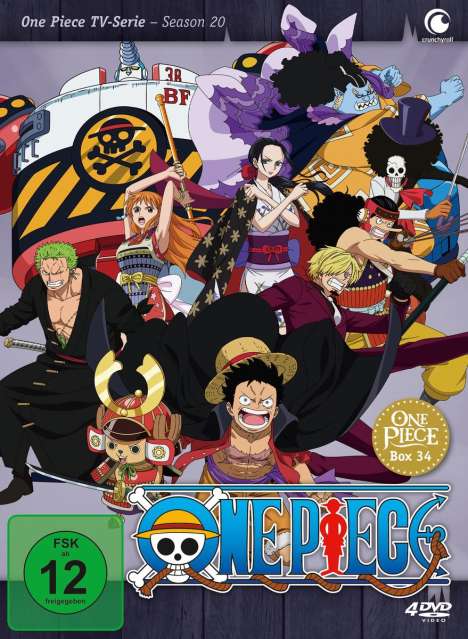 One Piece TV-Serie Box 34, 4 DVDs