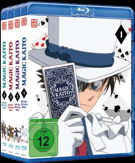 Magic Kaito: Kid the Phantom Thief (Gesamtausgabe) (Blu-ray), 4 Blu-ray Discs