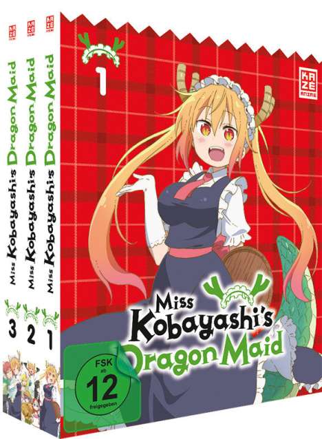 Miss Kobayashis Dragon Maid Staffel 1 (Gesamtausgabe), 3 DVDs