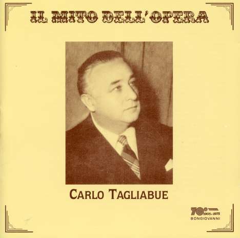 Carlo Tagliabue singt Arien &amp; Lieder, CD