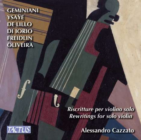 Alessandro Cazzato - Rewritings for solo violin, CD