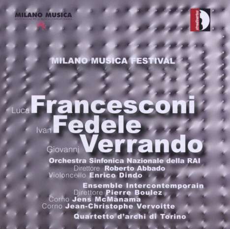 Luca Francesconi (geb. 1956): Cellokonzert "Rest", CD
