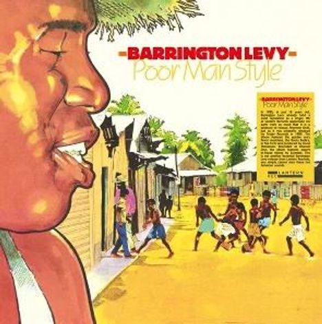 "BARRINGTON LEVY - Poor Man Style". Illustrative Szene mit Menschen, die auf einer belebten Straße tanzen.
