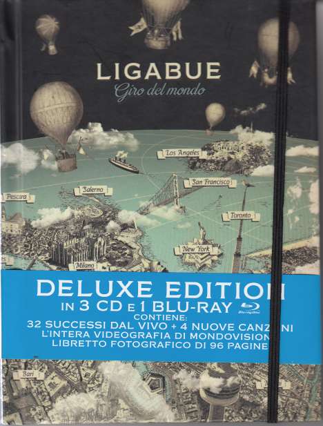 Ligabue (Luciano Ligabue): Giro Del Mondo (Deluxe Edition) (Hardcoverbook), 3 CDs und 1 Blu-ray Disc