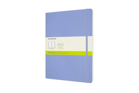 Moleskine Notizbuch XL, Blanko, Weicher Einband, Hortensien Blau, Diverse