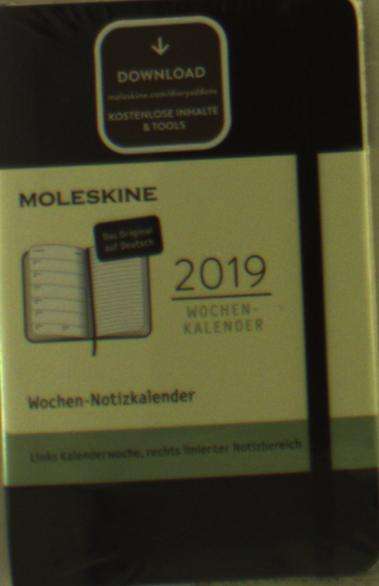 Moleskine Wochen Notizkalender, 12 Monate, 2019, Deutsch, Pocket/A6, Soft Cover, Schwarz, Buch