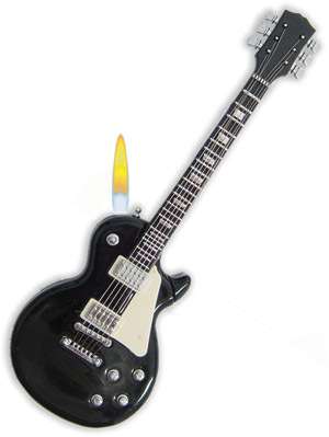 Feuerzeug-Gibson Gitarre "Les Paul" mit Sound (schwarz), Diverse