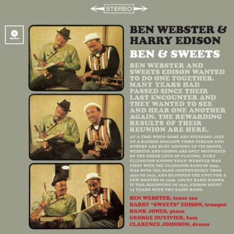 Ben Webster &amp; Harry 'Sweets' Edison: Ben &amp; Sweets (remastered) (180g) (Limited Edition), LP