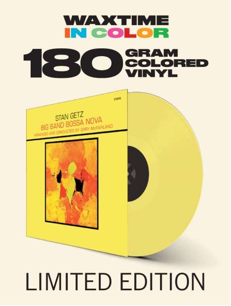 Stan Getz (1927-1991): Big Band Bossa Nova (180g) (Limited-Edition) (Yellow Vinyl) (+Bonustrack), LP