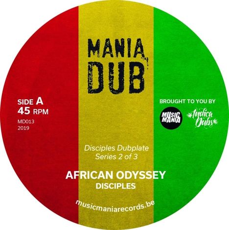 Disciples: African Odyssey / African Dub (Yellow Vinyl), Single 7"