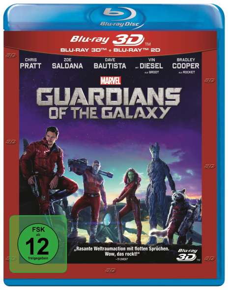 Guardians of the Galaxy (3D &amp; 2D Blu-ray), 2 Blu-ray Discs