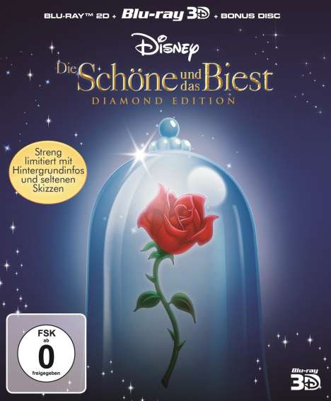 Die Schöne und das Biest (Diamond Edition) (3D &amp; 2D Blu-ray im Digibook), 3 Blu-ray Discs