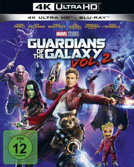 Guardians of the Galaxy Vol. 2 (Ultra HD Blu-ray &amp; Blu-ray), 1 Ultra HD Blu-ray und 1 Blu-ray Disc