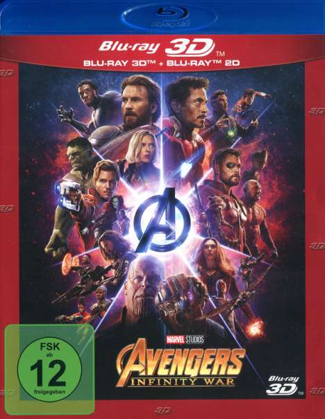 Avengers: Infinity War (3D &amp; 2D Blu-ray), 2 Blu-ray Discs