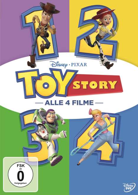 Toy Story 1-4, 4 DVDs